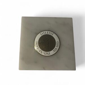 Titleist Hole-In-One Award Enamel Marble Fair Condition Collectible Desk Weight